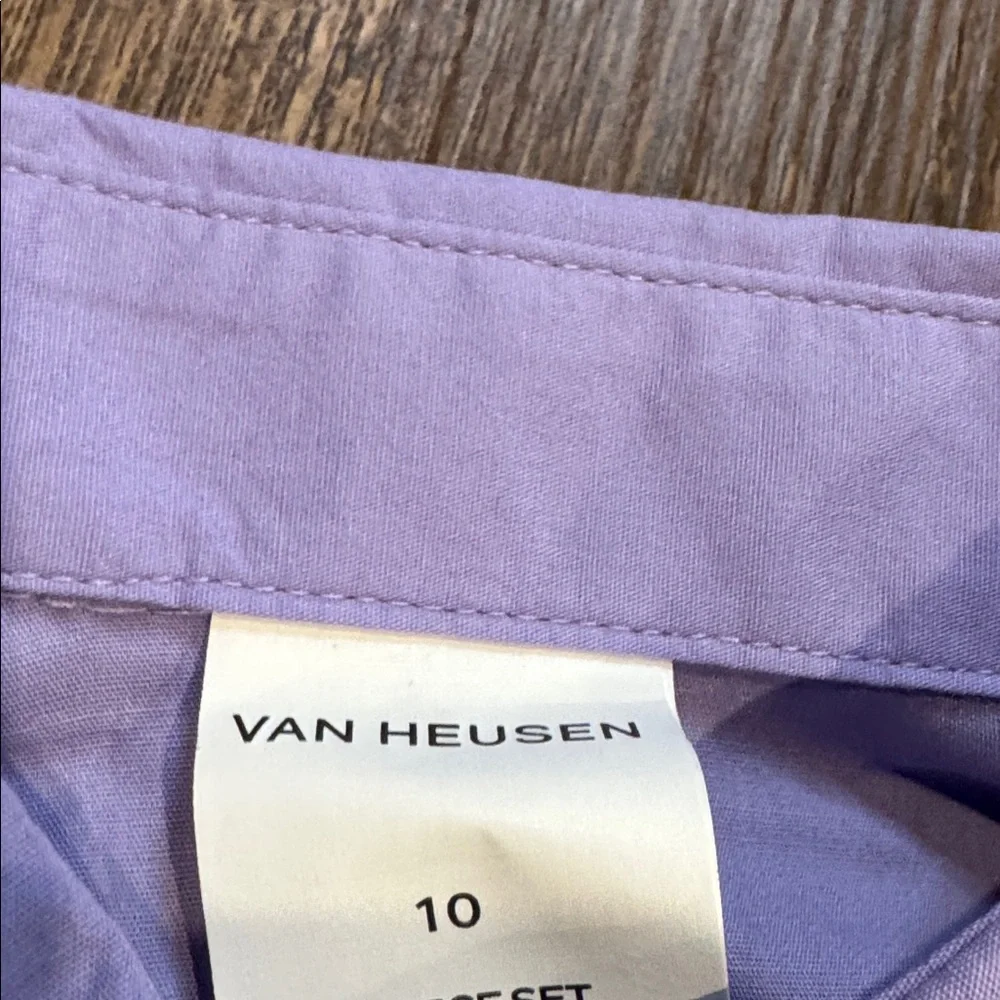 Van Heusen Purple Dress Shirt Long Sleeve Button Down Boys 10 Sunday Best Preppy